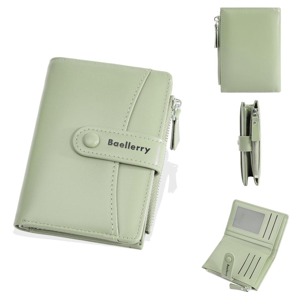 Women's High-End Short Wallet - Stylish Coin Purse & Card Holder with Print Logo