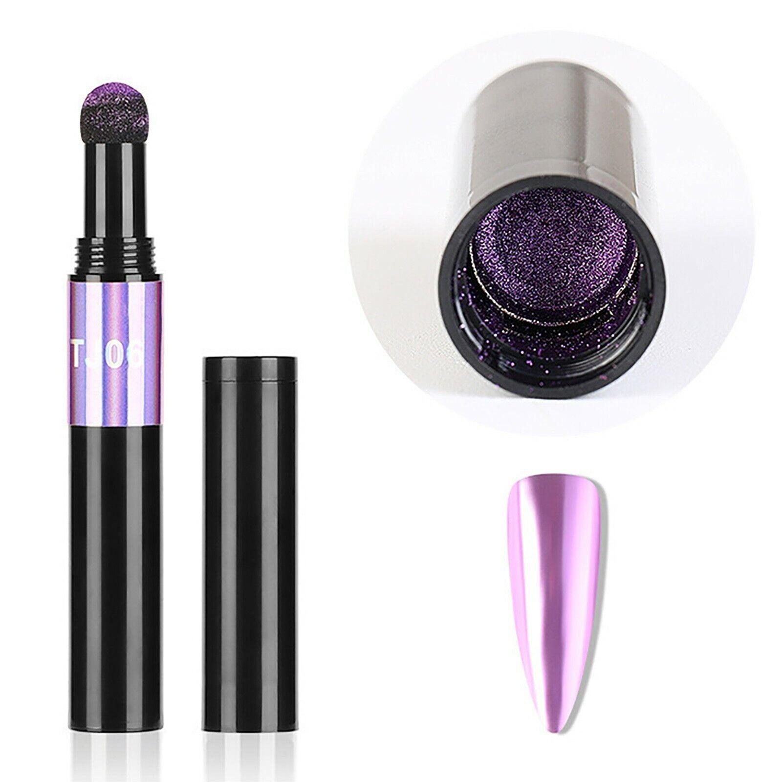 

12-колірна пудра для нігтів Air Cushion Pen Голографічна пудра для нігтів із дзеркальним ефектом