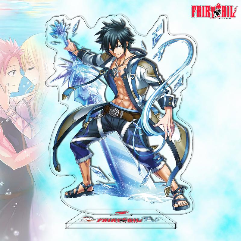 

16 см Класичний аніме Фейрі Тейл Персонаж Стенд Модель Тарілка Брелок Нацу Люсі Хартфілія Грей Венді Фігурки Стоячий знак 3