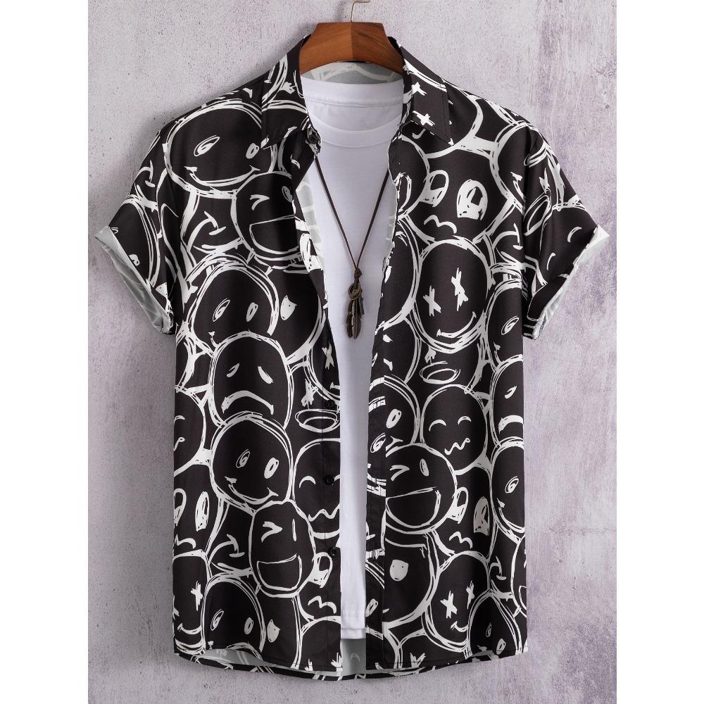 

Мужская гавайская рубашка с принтом, высокое качество, 3D, цветочный, анимированный, топ для пляжной вечеринки, свободный крой, короткие рукава, новая XL