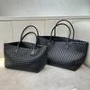 Woven Women's Bag Tote Oversized Bag 2024 New Handbag Shoulder Bag Light Luxury Large Capacity Vegetable Basket Large Shopping Bag