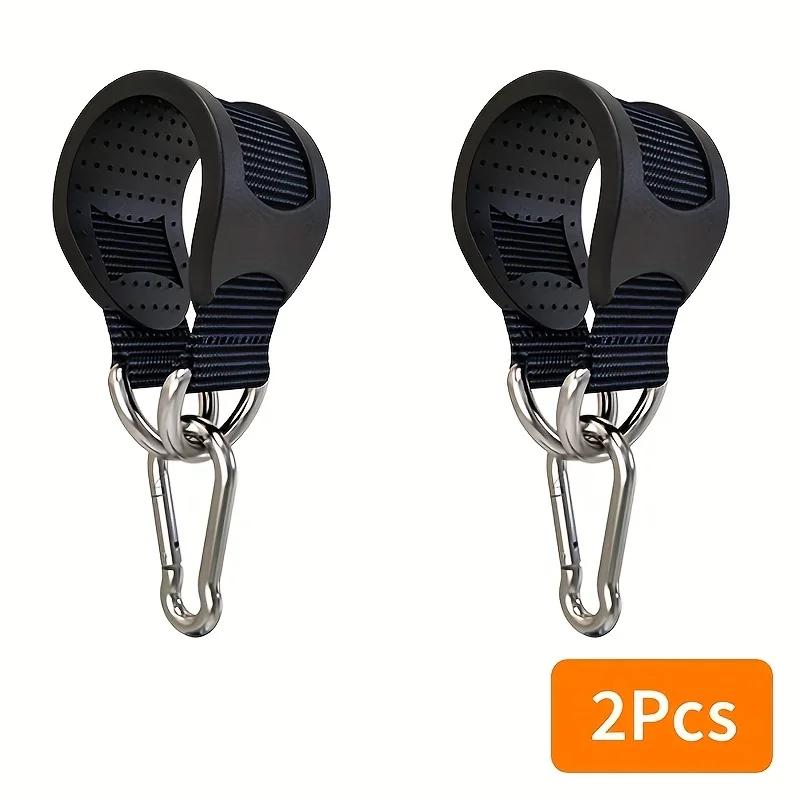

2Pcs Nylon Sling with Metal Hook - Versatile Gym Accessory for Sandbags, Boxing, and Hammocks, Black, Nylon Strap, Gym Equipment чорний