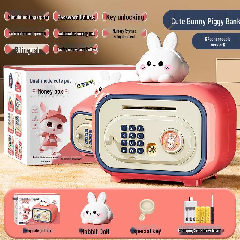 Child's Durable Password Piggy Bank - Large, Drop-proof, Removable & Stylish Gift Toy