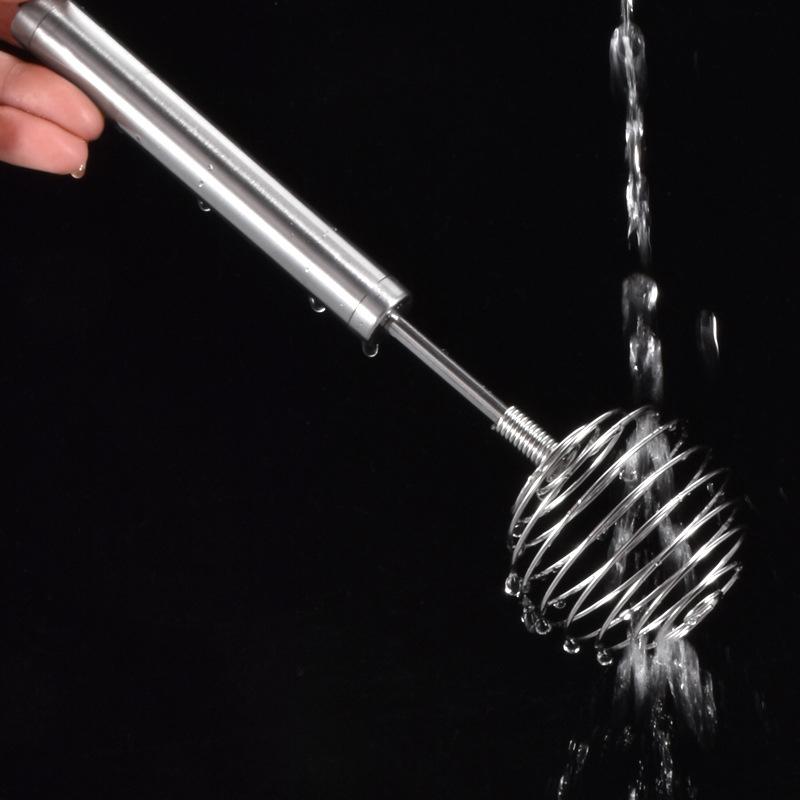 Frusta per Uova in Acciaio Inossidabile Sbattitore Semiautomatico Frullino Manuale a Mano Mescolatore per Uova Crema Frusta Accessori per Pasticceria Utensile per Uova