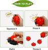 3D Ladybug Pop Fidget Toy, Squishies Sensory Bubble Popper Push Squeeze Balls Stress Relief Early Education Toys Gift Christmas
