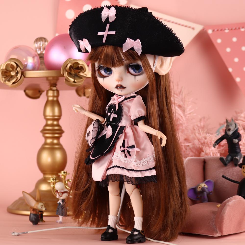 Outifts For ICY DBS Blyth Doll Bunny Hop Gothic Nurse Clothes Cosplay Dress Suit 1/6 BJD OB24 Anime