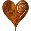 American Wrought Iron Heart-Shaped Rusted Metal Floral Garden Decoration