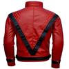 NOORA Men's RED & BLACK Leather Jacket | Michael Jackson Thriller Leather Jacket | Bio Color Biker Jacket | Best Gift For Mj Fans