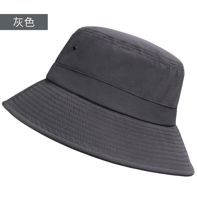 Chapeaux de soleil seaux séchage rapide haute qualité Chapeau Boonie Jungle Chapeaux de plage pour femme Grand Os Chapeau de soleil pour homme Chapeau de pêcheur surdimensionné 55-59CM gris