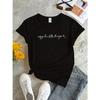 Women T Shirt Graphic Print Crew Neck Loose Tops Tee Black T-shirt Female Summer T-shirt Girls Graphic Cute Short Sleeves