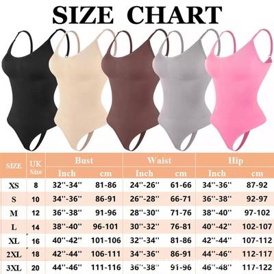 Plus Size Women’s Tummy Control Thong Bodysuit – Solid Color Camisole for Hip Lift and Shaping