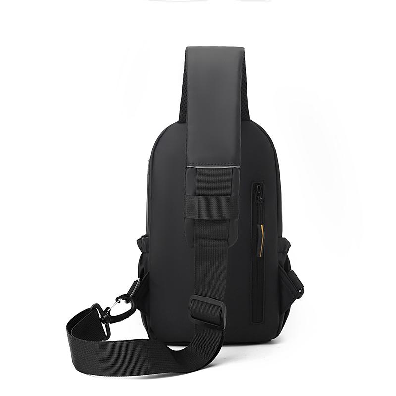 Men's Fashion Chest Bag - Solid Color Nylon Crossbody Sling for Outdoor & Casual Wear (Lightweight & Durable Shoulder Bag)