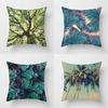 Fashion Tropical Plant Polyester Pillow Case Office Fabric Sofa Cushion Cover Home Polyester Pillow Case
