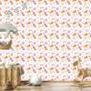 Easter wallpaper white, cream and coral for living room and bedroom 50x1000