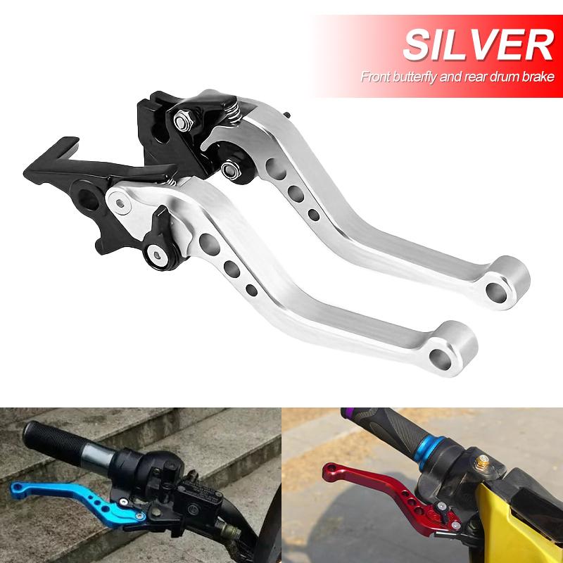 

SEAMETAL 2 шт. алюминиевый сплав мотоцикл модификация сцепление тормозной рычаг ручка 2pcs серебряный