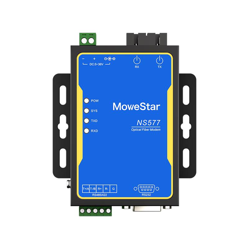 MoweStar Industrial RS232/422/485 Serial to Fiber Optic Converter