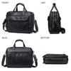 Genuine Leather Bag Leather Men's Bag, Business Briefcase, Retro Men's Messenger Handbag, 15.6-inch Leather Computer Bag
