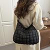 Women Quilted Puffer Shoulder Bag Large Capacity Fashion Casual Crossbody Tote Handbag