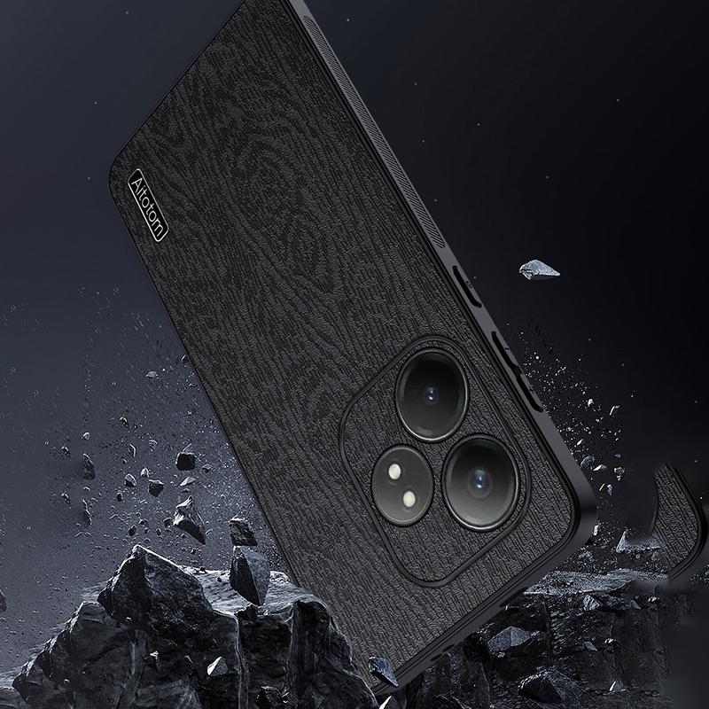 For Realme GT Neo6 SE 5G Cases PU Leather+PC+TPU Anti-drop Wood Texture Phone Cover