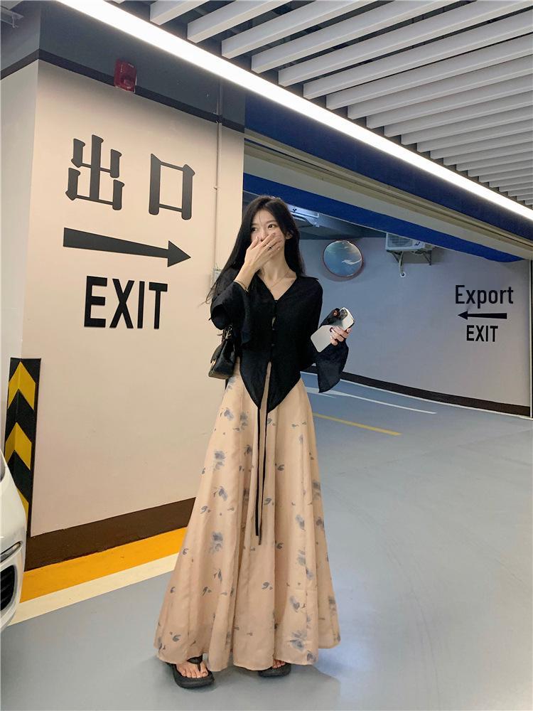 Women's Spring/Summer 2026 Long Sleeve Two-Piece Set: Sun Protection Top & Skirt