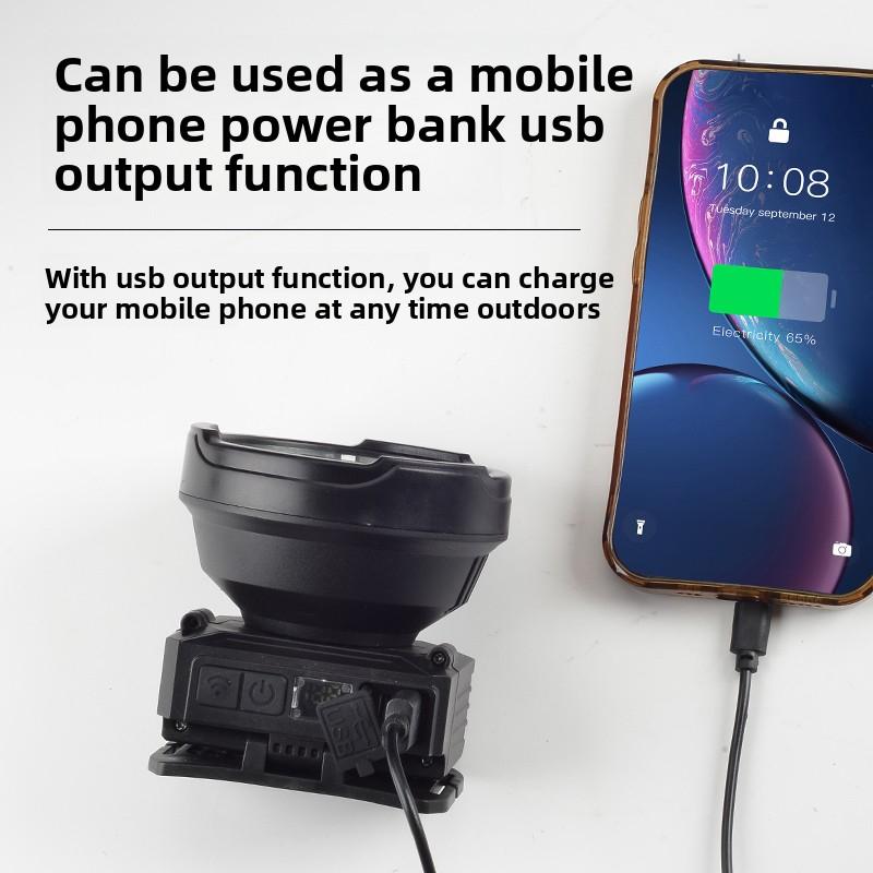 New Super Bright Intelligent Induction Headlamp Fishing Headlamp High Power Rechargeable Phone USB Charging Headlamp Night Home