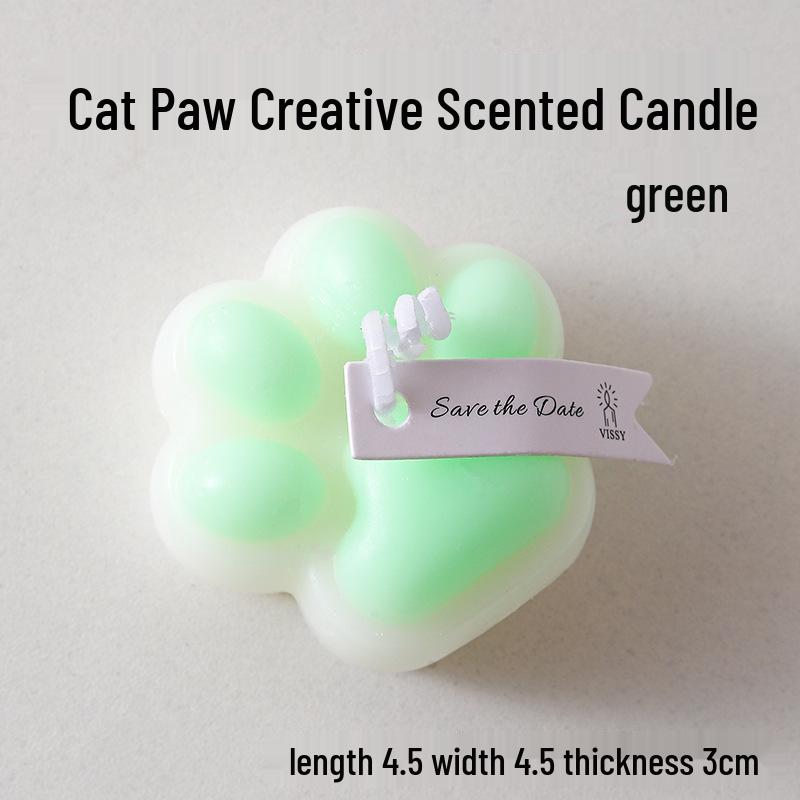 Cute Kitten Paw Scented Candle: Creative Home Decor & Photo Prop