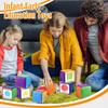 Yilloog 4 Pcs Large Foam Dice with Pockets DIY Education Playing Game Dice Soft Dice Kids Infant Early Education Cube Learning Teaching Stacking