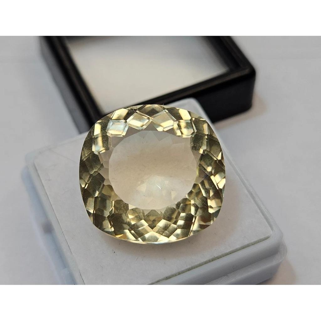 Natural Yellow Sapphire 22-23 Ct Cushion Cut Certified Fabulous Loose Gemstone