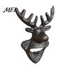 Animal Shape Bottle Opener Elk Cow Head Opener, Wall Mounted Beer Cap Heavy Duty Cast Iron Remover, Rustic for Home Bar, Industrial Decor
