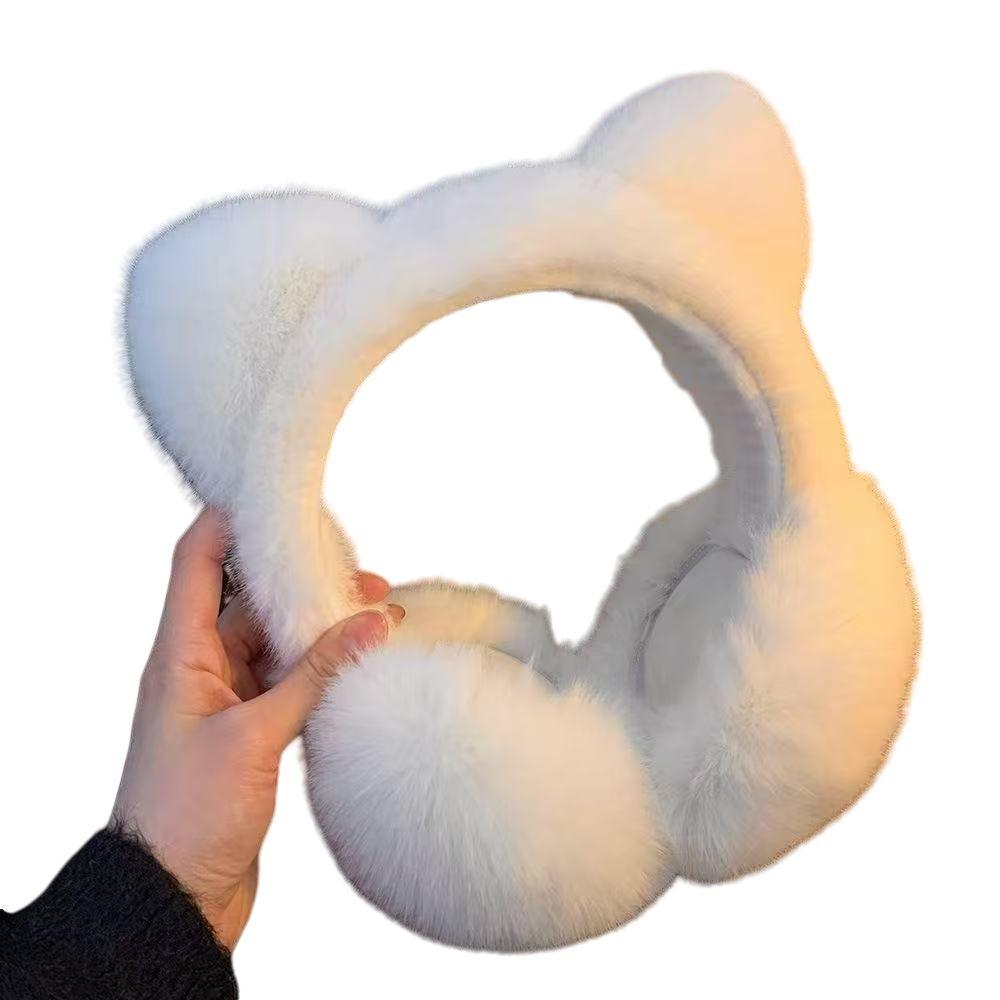 Thicken Cat Earmuffs Foldable Cold-proof Ear Mask Fashion Warm Earflaps  Riding