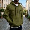 Men's Multi-Pocket Hoodie - Utility Hooded Sweatshirt