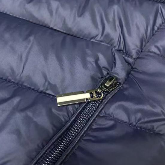 Men Waistcoat Vest Stand Collar Sleeveless Zipper Closure Windproof Vest with Pockets Solid Color Winter Thermal Jacket