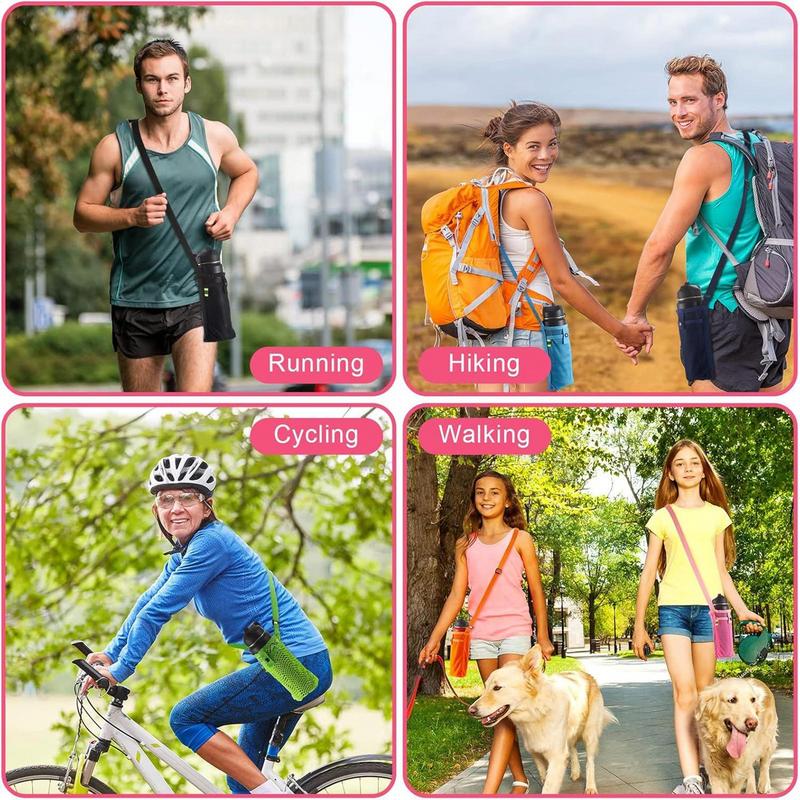 Water Bottle Bag Bottle Carrying Pouch Set Of 6 Drinking Container Pouch With Adjustable Strap For Cycling Picnic