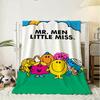 Mr M-Men Little M-Miss Throw Soft Flannel Throw Blanket, Lightweight Breathable Summer Nap Blanket For Home Travel Cozy Decor