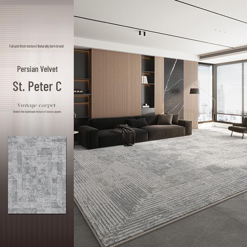 2025 Luxury Gray Wash-Free Carpet: Minimalist, Wipeable Sofa & Bedroom Mat