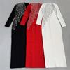 Elegant European & American Rhinestone Beaded Long-Sleeve Slim Fit Party Dress