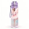 1PC Ballerina Girl Ballet Dancing Cartoon 750ml Color Plastic Sports Water Bottle Leakproof Flip Straw Lid Suitable for Sports Office Home Use