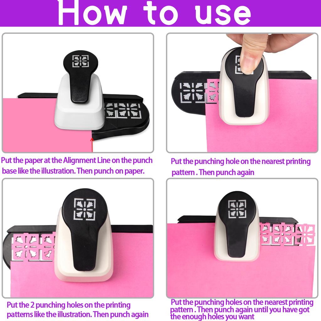 Bastel-Ecke Deko Spitze Stanzer Abrunder Stanzer Papierschneider 3 in 1 Loch Papierschneider Etikett 3 in 1 für Scrapbooking Kartenherstellung