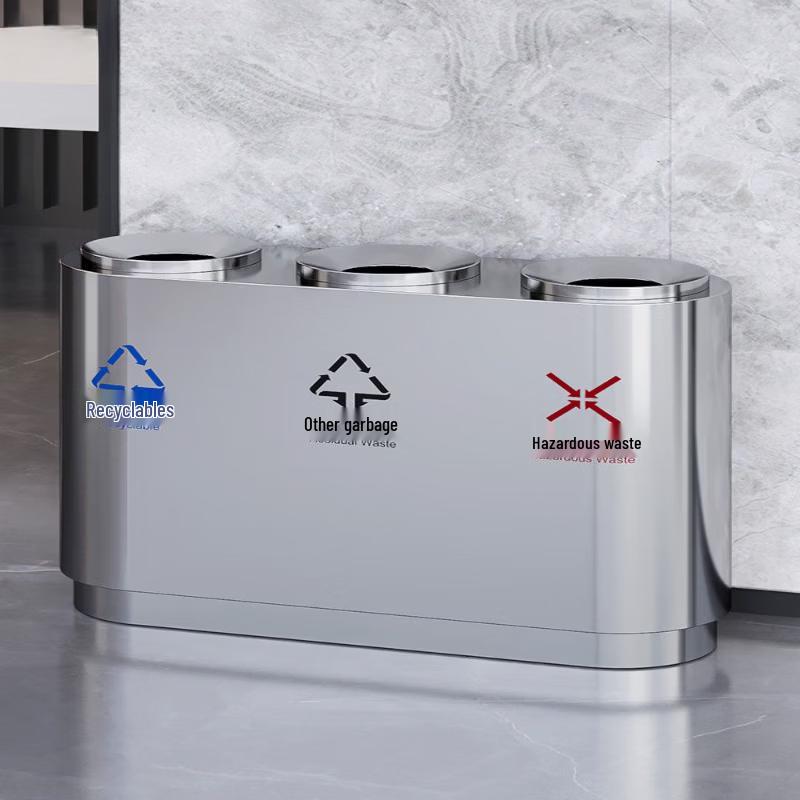 Jundingying MX-T38 Stainless Steel Swing Lid Trash Can
