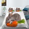 3D Easter Bedding Set Rabbit Down Duvet Cover 2/3 Pieces DE135 * 200 Animal Print Single Double Bed Soft Zipper Home Textile