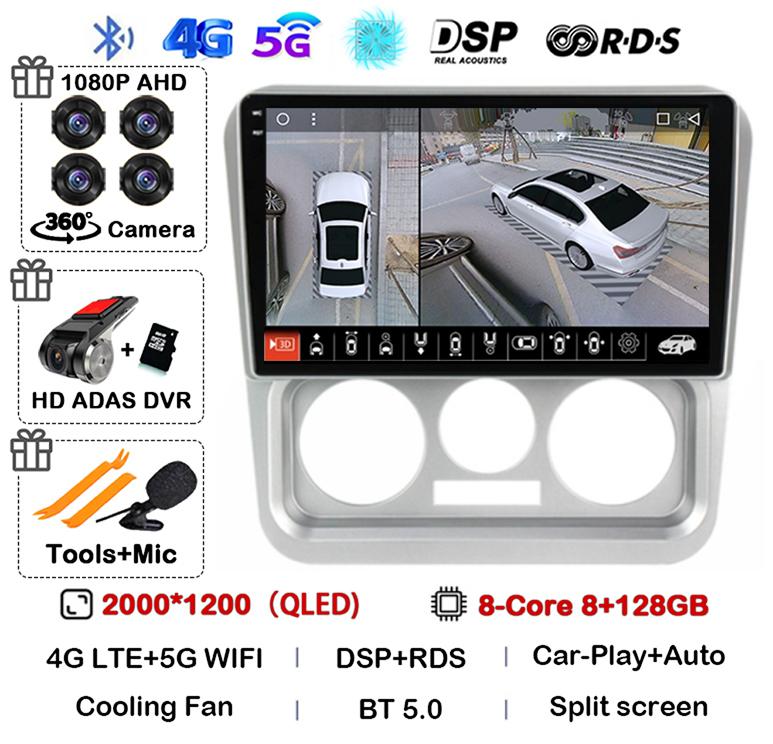 Android 14 Carplay Auto For Geely CK 2008 2009 2010 2011 2012 2013-2016 BT Car Radio DSP Multimedia Player Navigation GPS Stereo