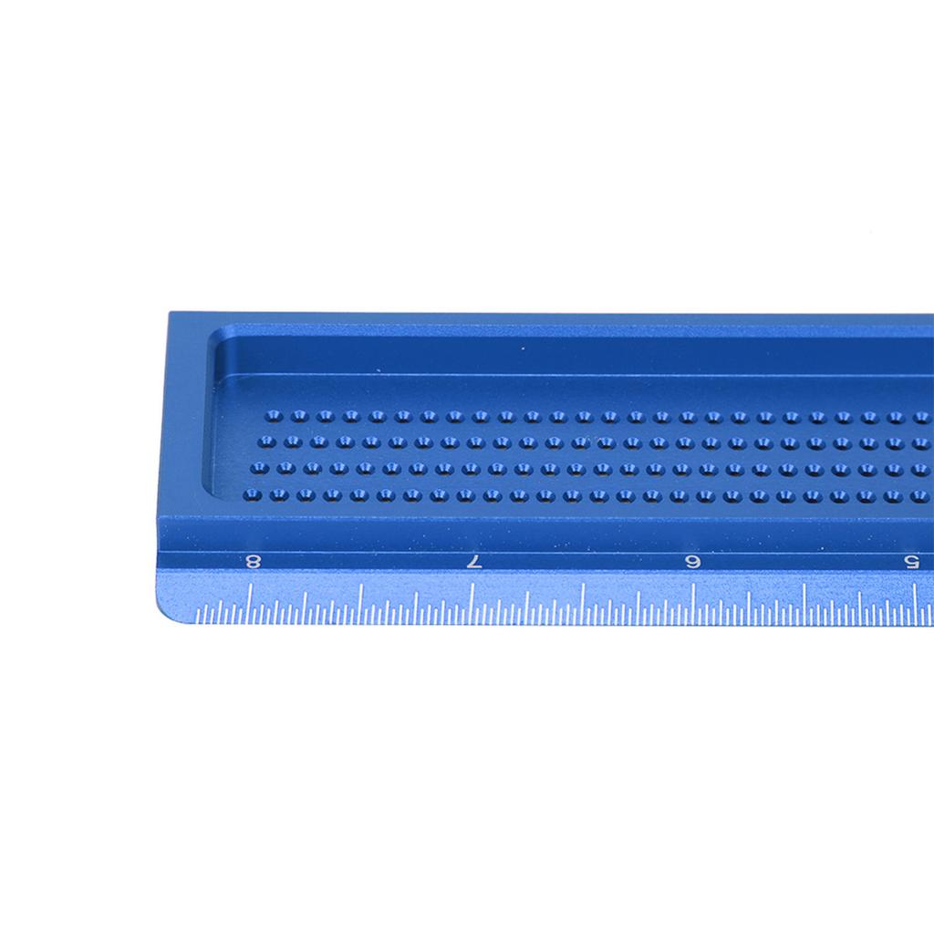TS-8 Woodworking Hole Ruler Aluminum T shaped Measuring Tool   Scriber for Hardware(Red )