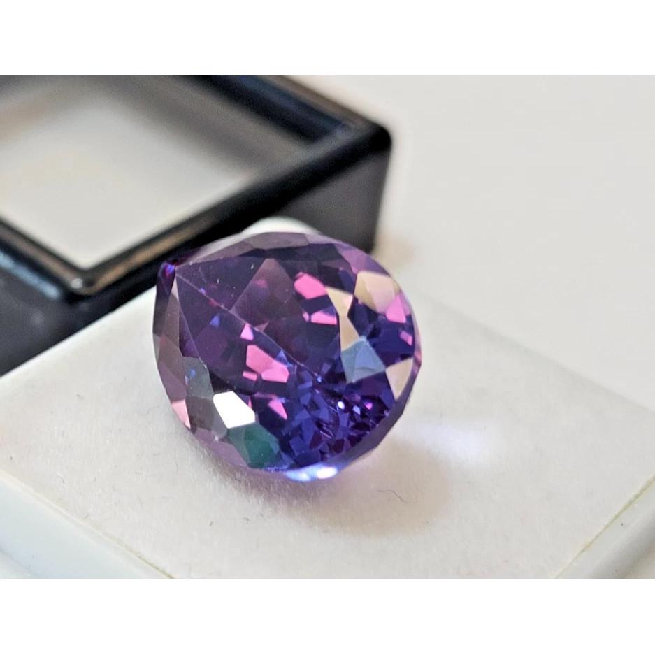 Beautiful Color Change Alexandrite Pear Cut 11-12 Ct Certified Loose Gemstone