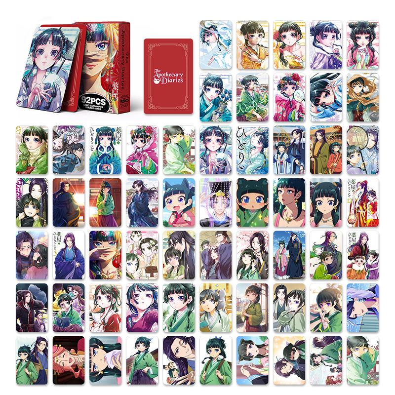 Anime Laser Lomo Cards Cartoon Character Holographic Photocard Kawaii Stationery Gift
