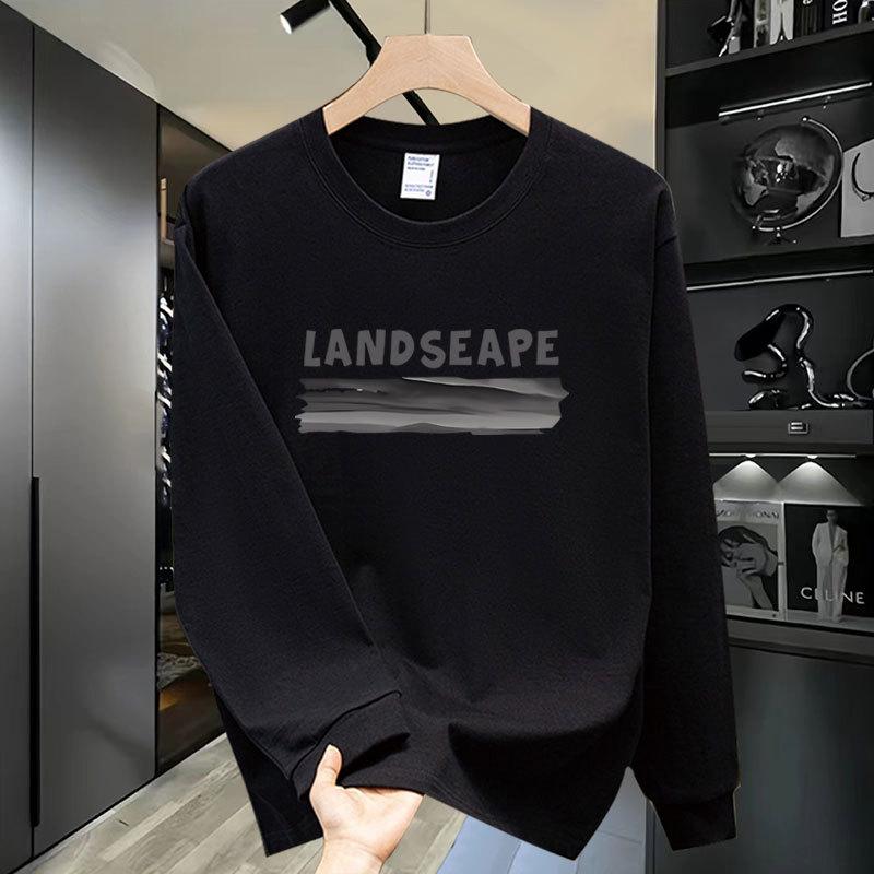 Spring And Autumn Long Sleeve Casual Men'S T-Shirt Pure Cotton High Quality Men'S Sweater Handsome Literary Versatile Bottom Top