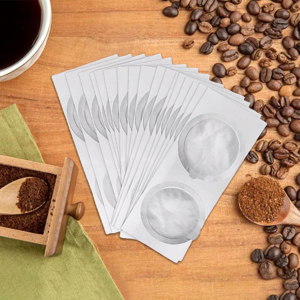 10/20 PCS Coffee Capsule Self-Adhesive Seals Foils Disposible Coffee Capsule Seals Foils Cream Foam Cafe Filter Lid for Vertuo
