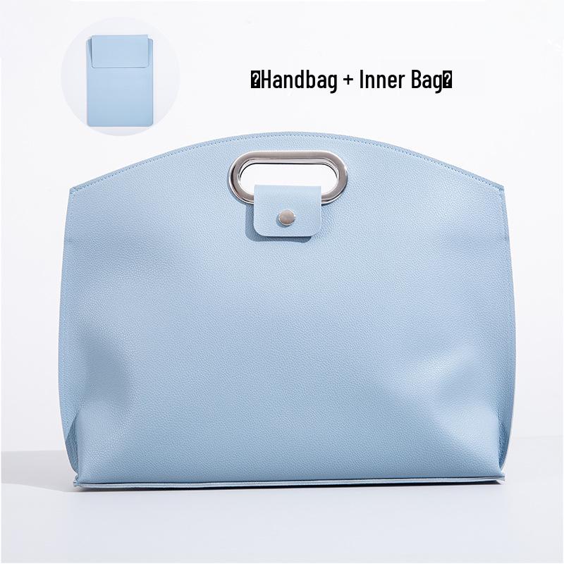 Large Capacity A4 Leather File Bag - Multifunctional Business Office Folder