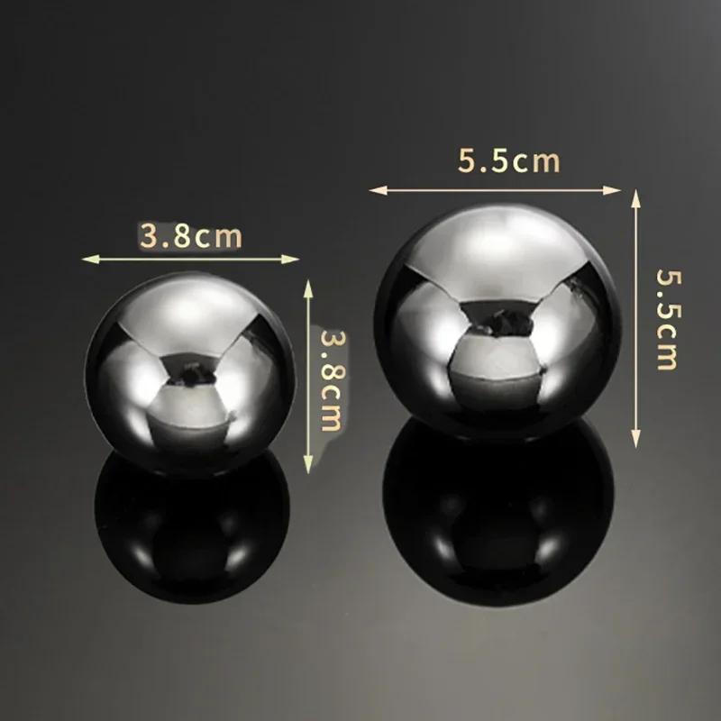 1pcs Large Whiskey Stones Round Stainless Steel Ice Ball Reusable Drink Cooler For Beer Wine Coffee Food Grade Bar Accessories