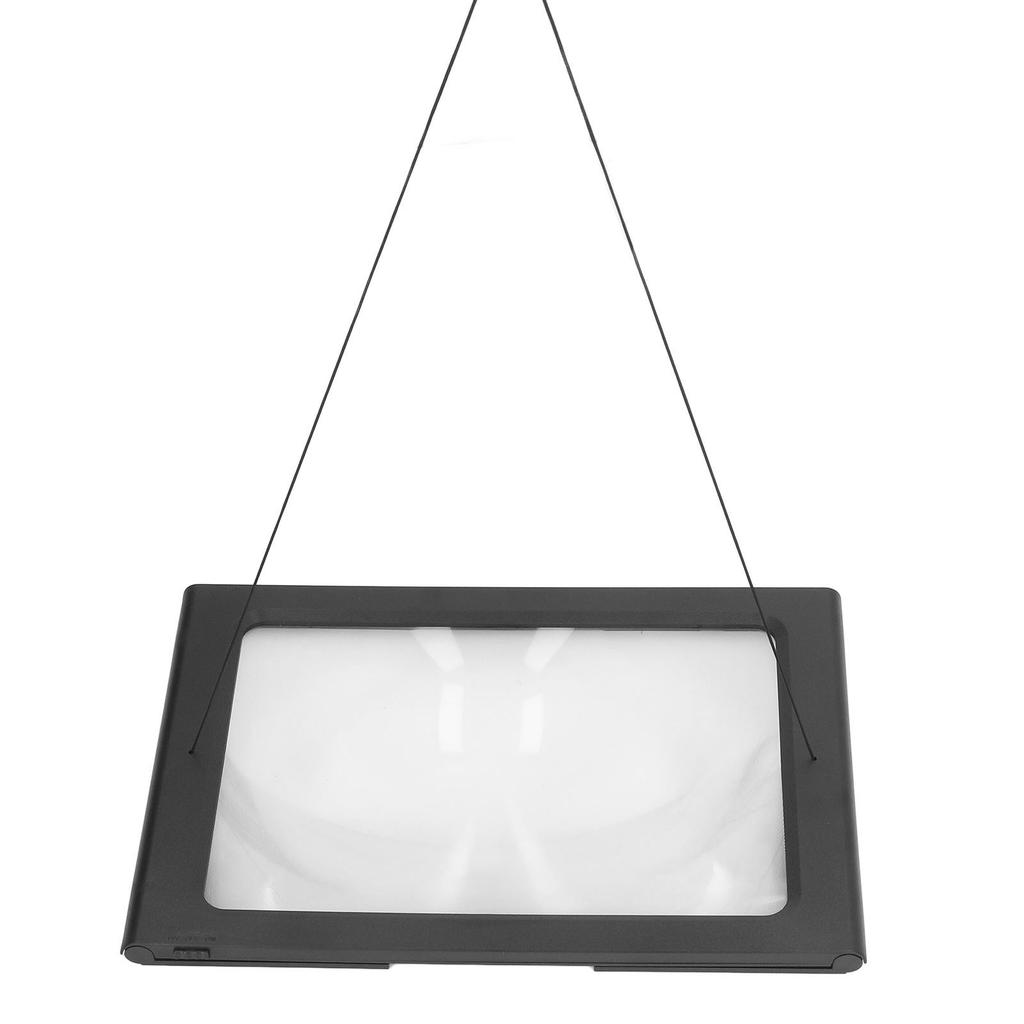 Rectangular Page Magnifier Hands Free Magnifier USB Plug In 2.5X Foldable Desktop Lighted Magnifying Glass Reading with