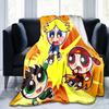 1PC The Powerpuff Girls printed blanket, all season lightweight home office outdoor nap multifunctional blanket A3
